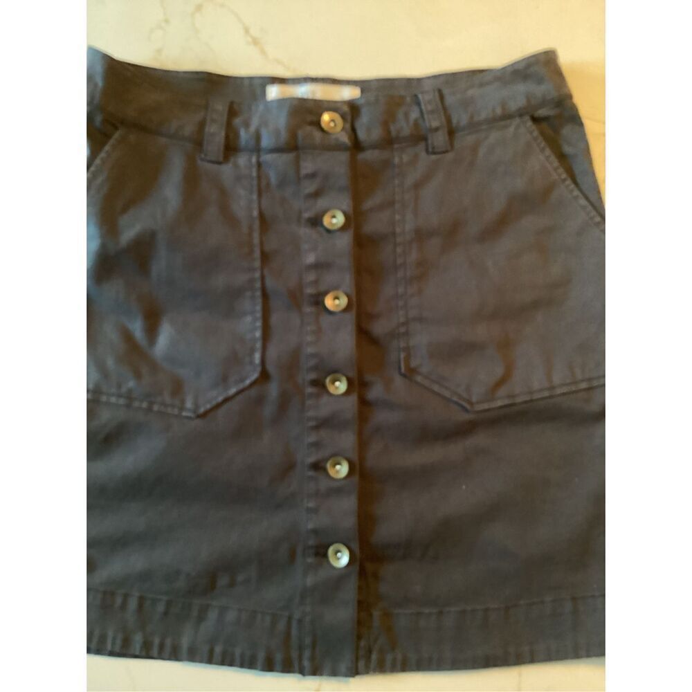 Carve Designs Button Up Skirt Sz 8 Brown Stretch